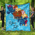 Papua New Guinea Custom Personalised Premium Quilt - Tropical Style Blue - Polynesian Pride