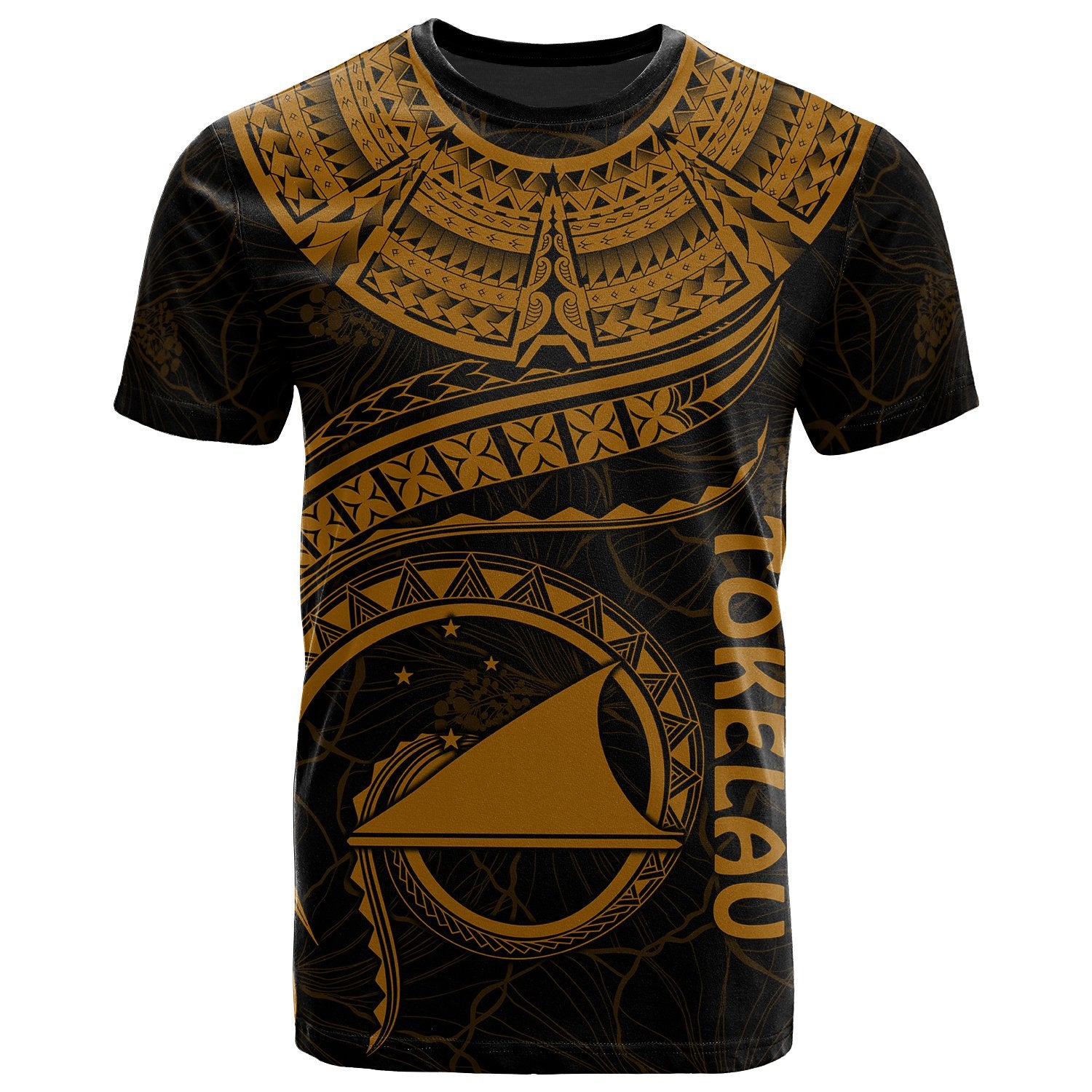 Tokelau Polynesian T Shirt Tokelau Waves (Golden) Unisex Golden - Polynesian Pride