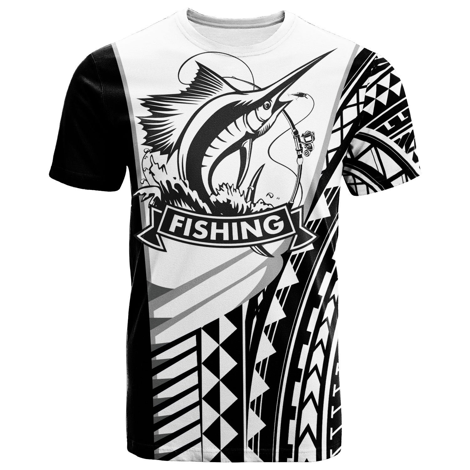 Hawaii T Shirt Hawaii Let Go Fishing Unisex Black - Polynesian Pride