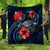 Wallis and Futuna Polynesian Premium Quilt - Blue Turtle Hibiscus Blue - Polynesian Pride