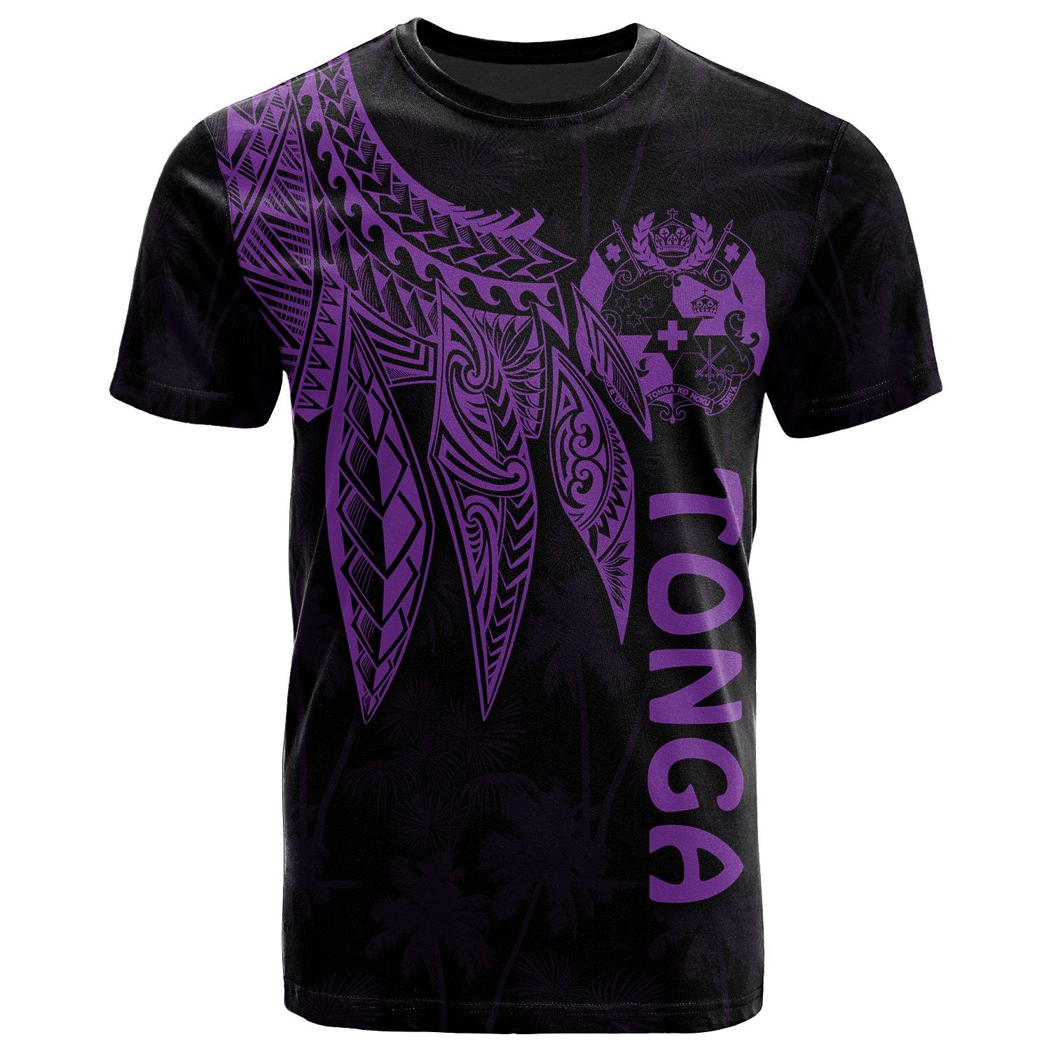 Tonga T Shirt Polynesian Wings (Purple) Unisex Purple - Polynesian Pride