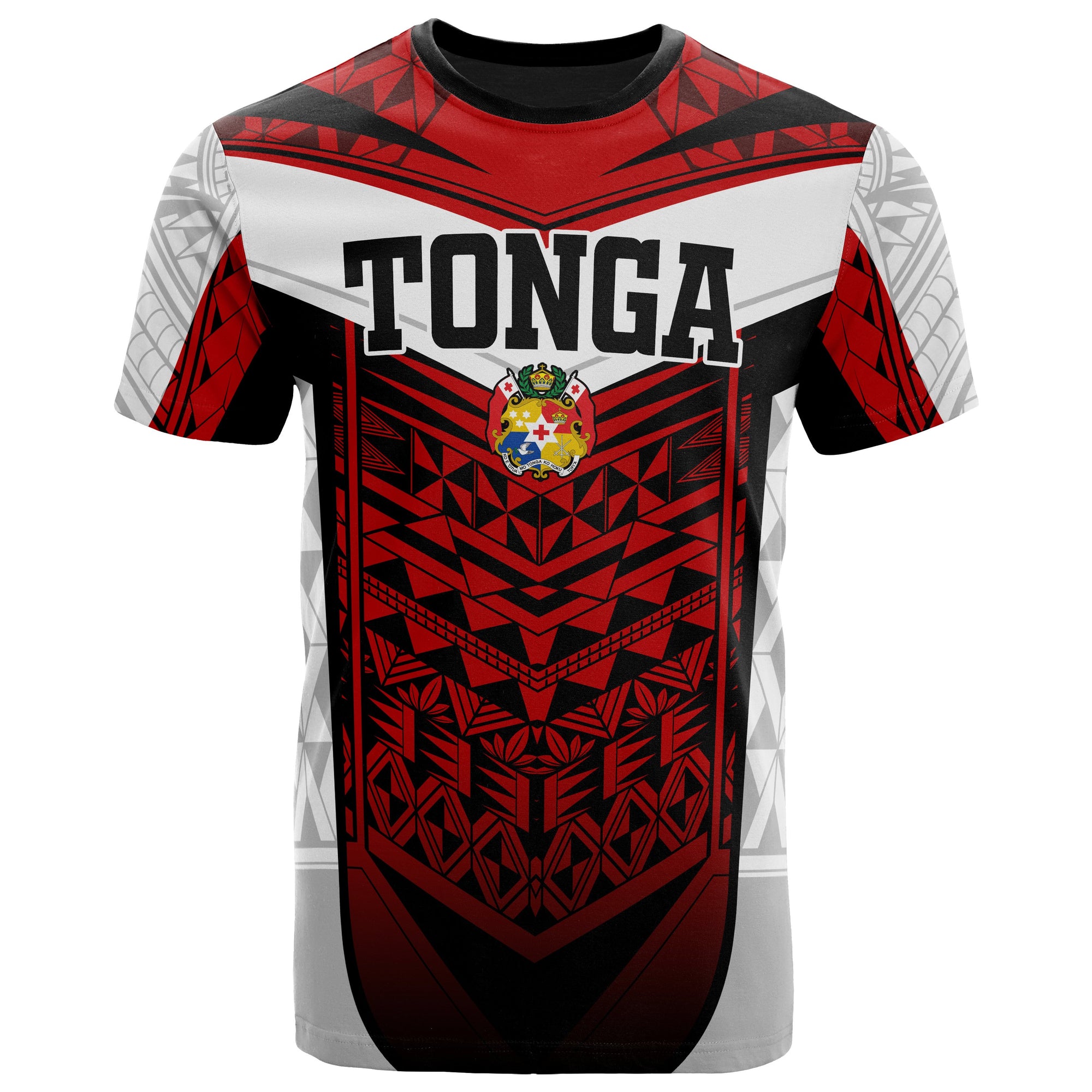 Tonga Polynesian T Shirt Tongan Pattern Unisex Red - Polynesian Pride