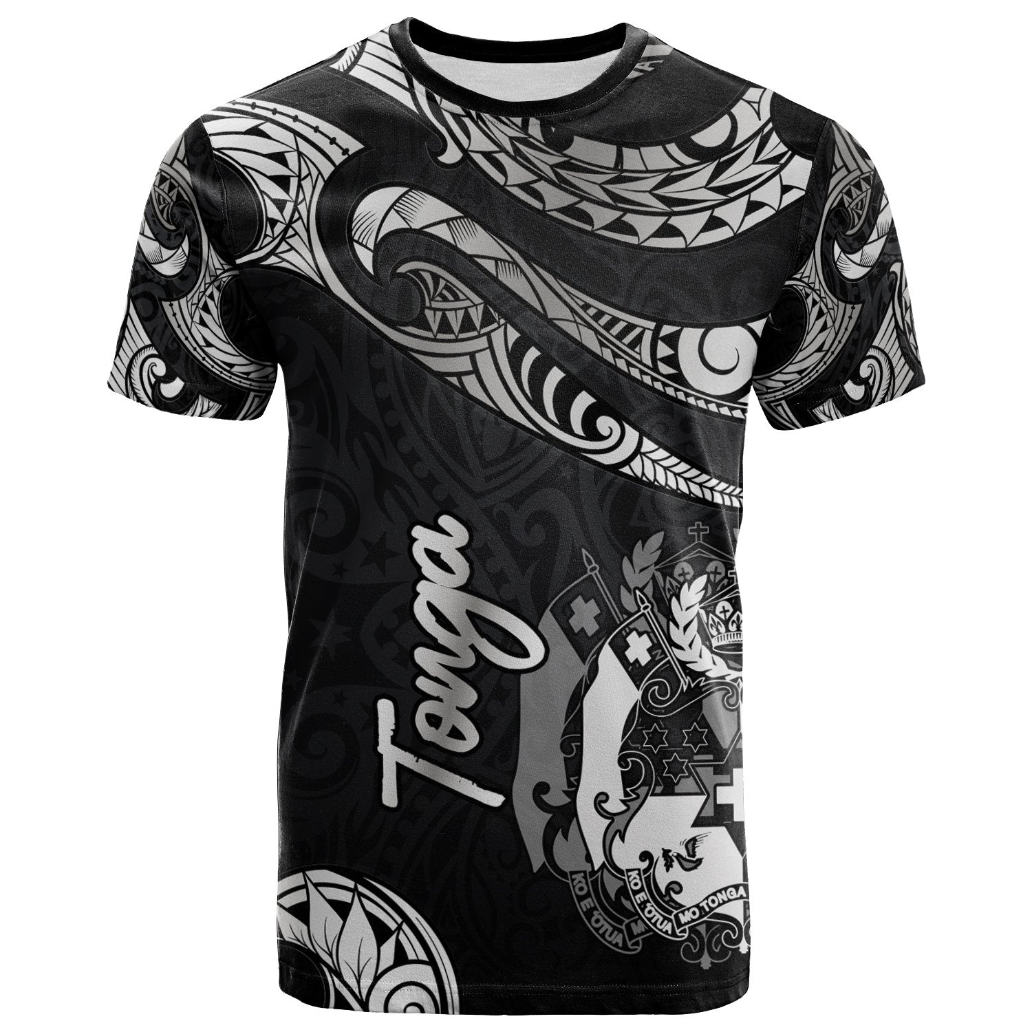 Tonga Polynesian T Shirt Polynesian Tattoo White Version Unisex Art - Polynesian Pride