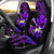 Hawaii Turtle With Plumeria Leaf Purple Car Seat Covers - LT12 Set of 2 Universal Fit Black - Polynesian Pride