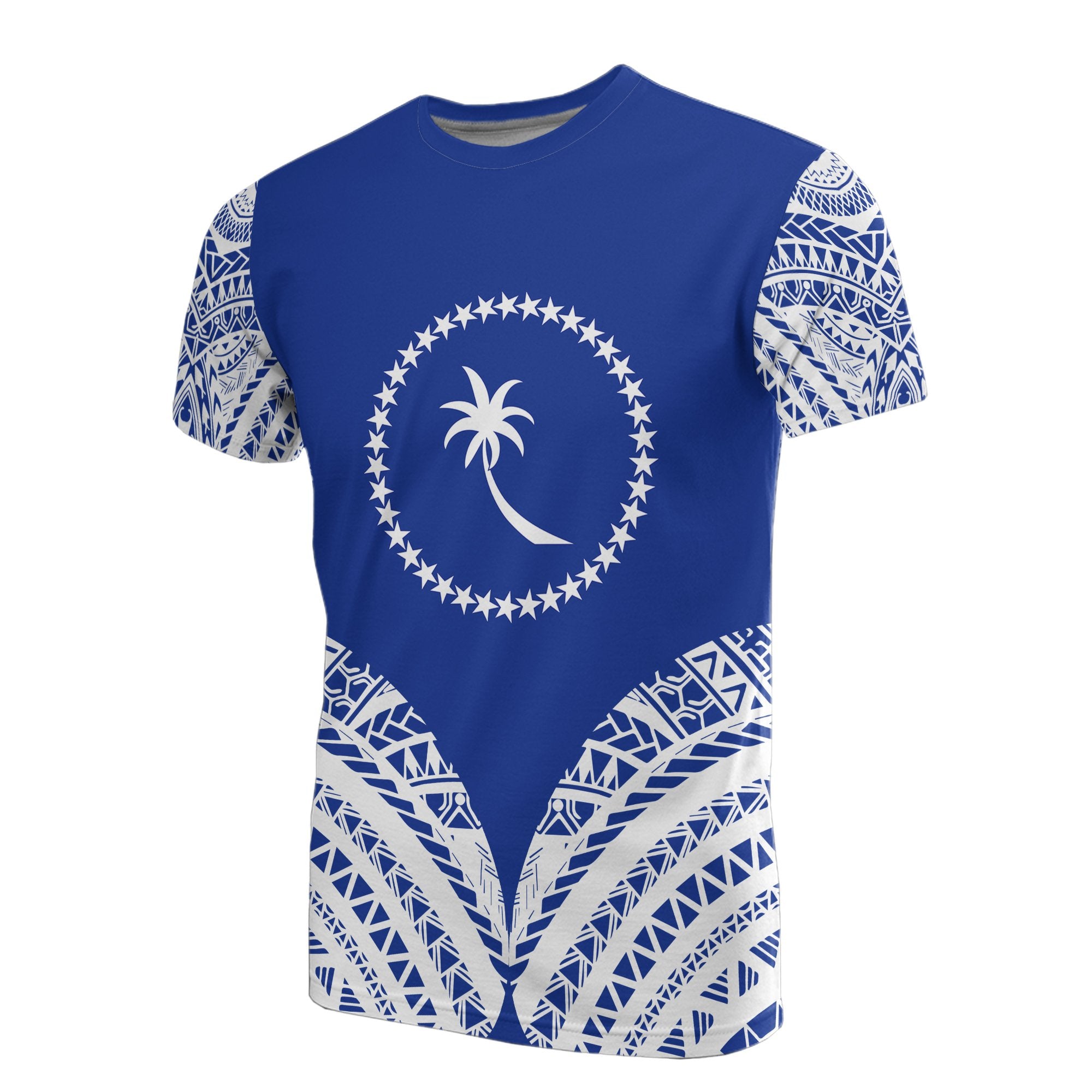 Chuuk All Over T Shirt Chuuk Micronesian Shark Style Blue Unisex Blue - Polynesian Pride