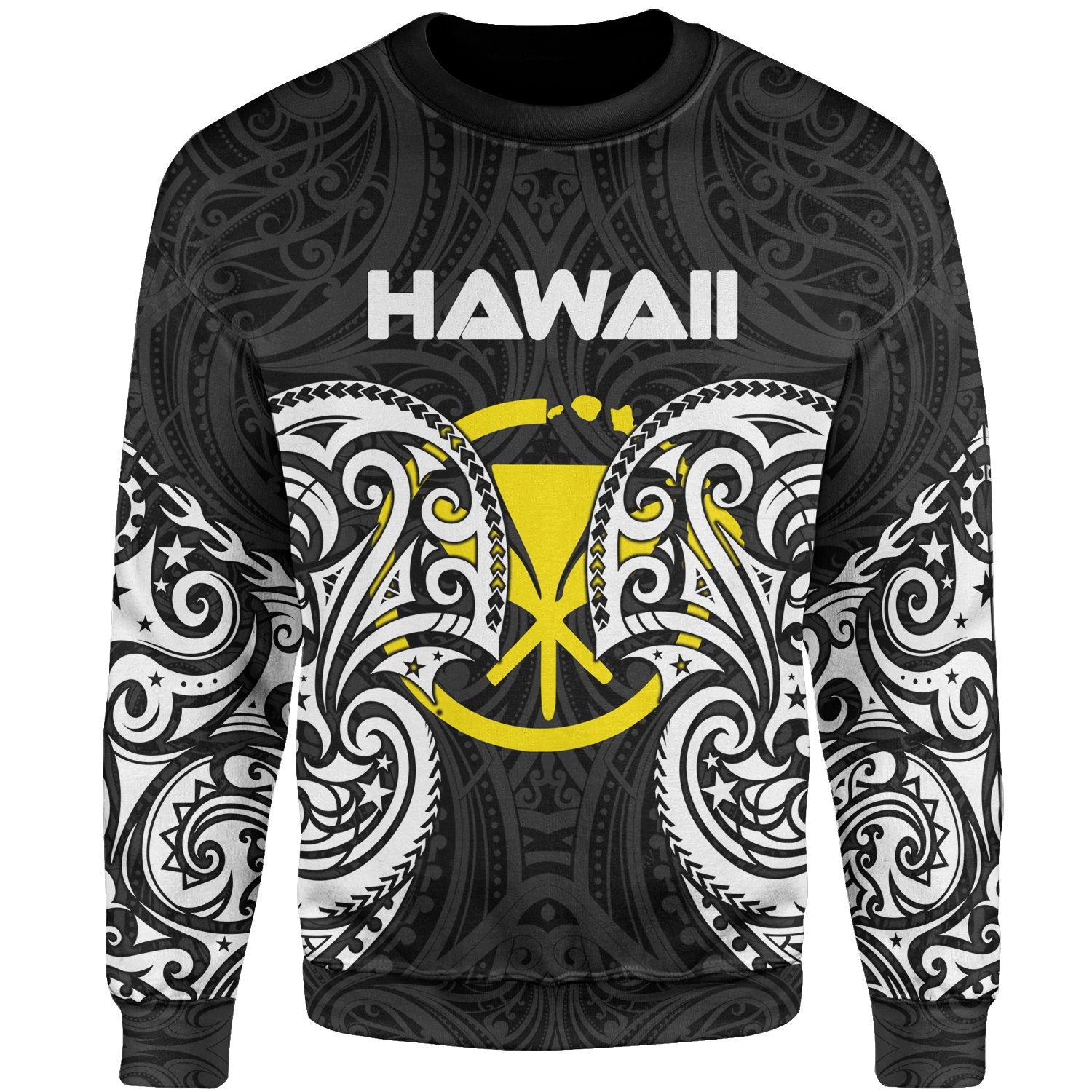 Hawaii Polynesian Sweater - Spirit Style White Unisex White - Polynesian Pride