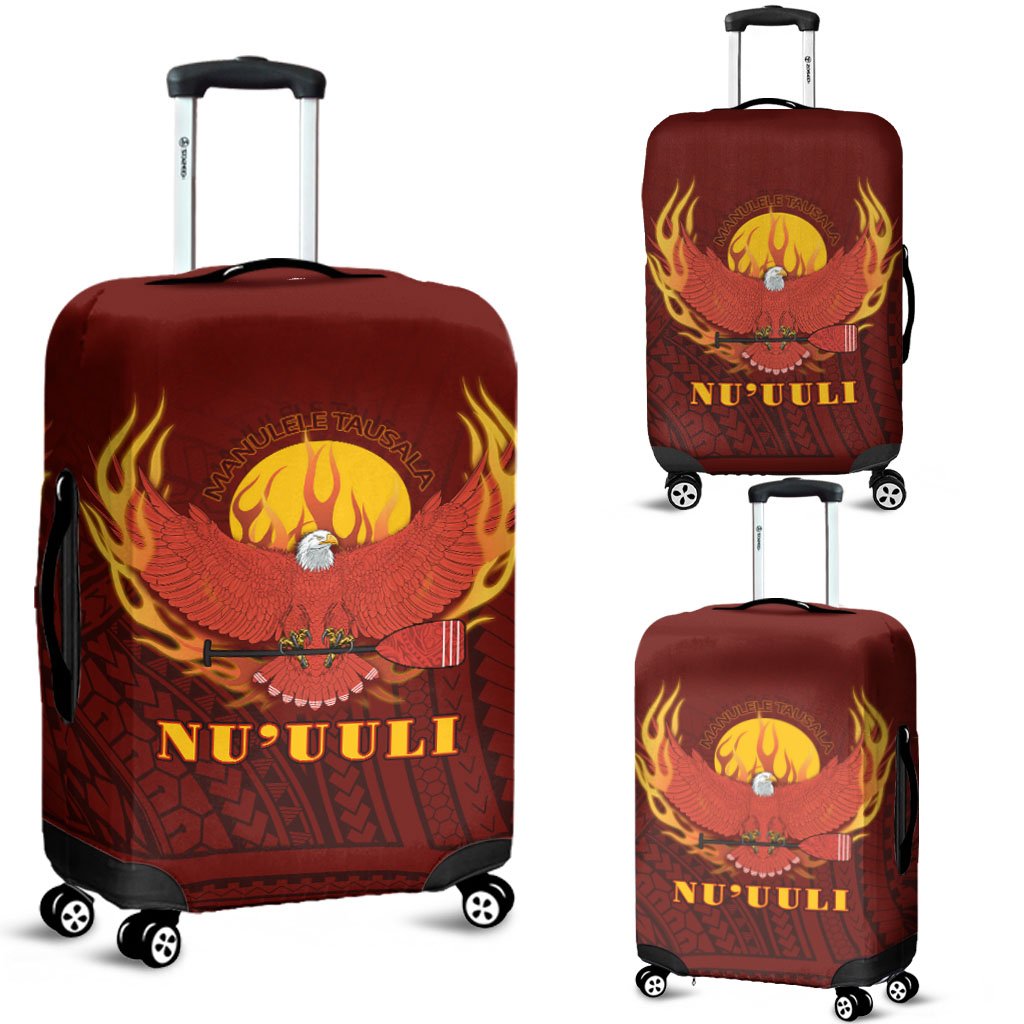 American Samoa Luggage Covers - Manulele Tausala Nuuuli Red - Polynesian Pride