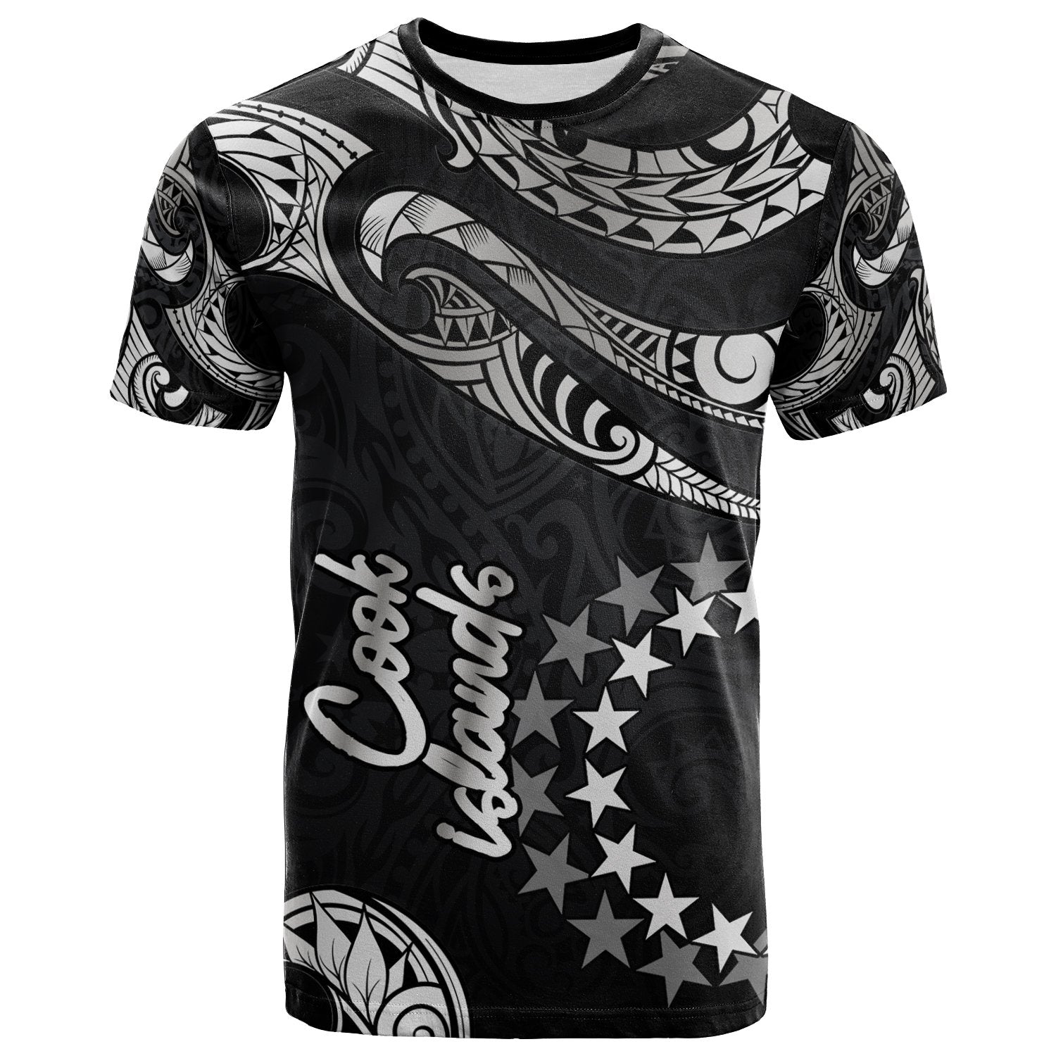 Cook Islands Polynesian T Shirt Polynesian Tattoo White Version Unisex Art - Polynesian Pride