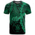 Niue Polynesian T Shirt Tribal Wave Tattoo Green Unisex Green - Polynesian Pride