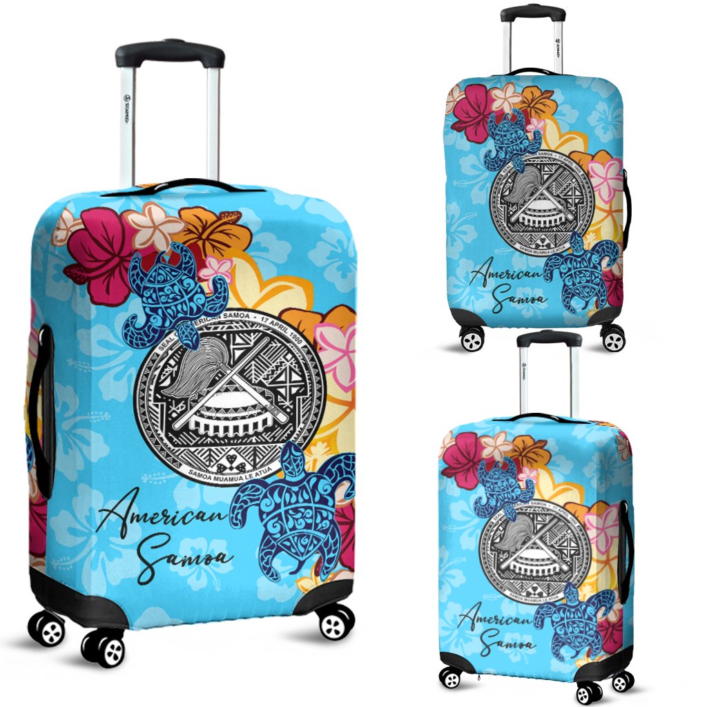 American Samoa Luggage Covers - Tropical Style Blue - Polynesian Pride