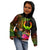 Pohnpei Polynesian Hoodie Hibiscus and Banana Leaves - Polynesian Pride