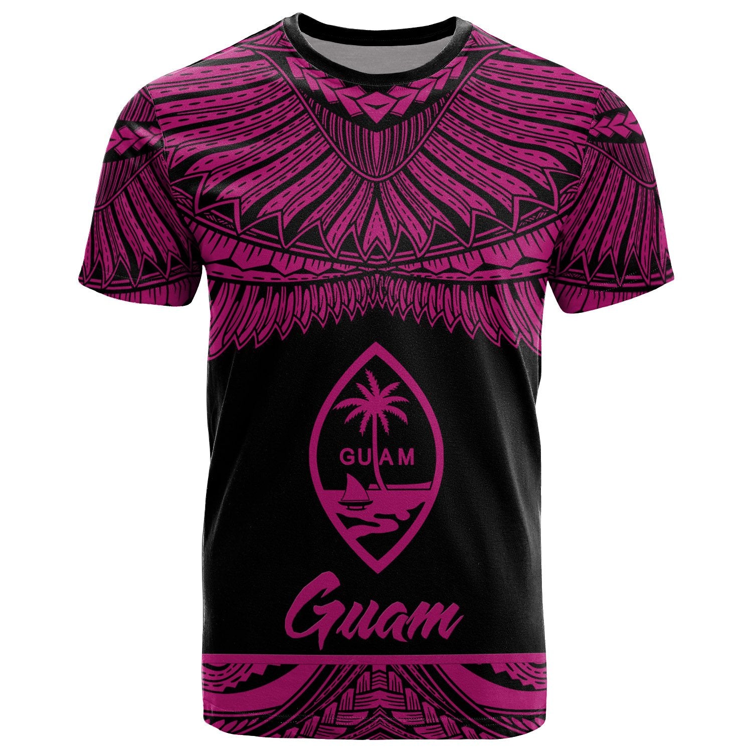 Guam Polynesian T Shirt Guam Pride Pink Version Unisex Pink - Polynesian Pride