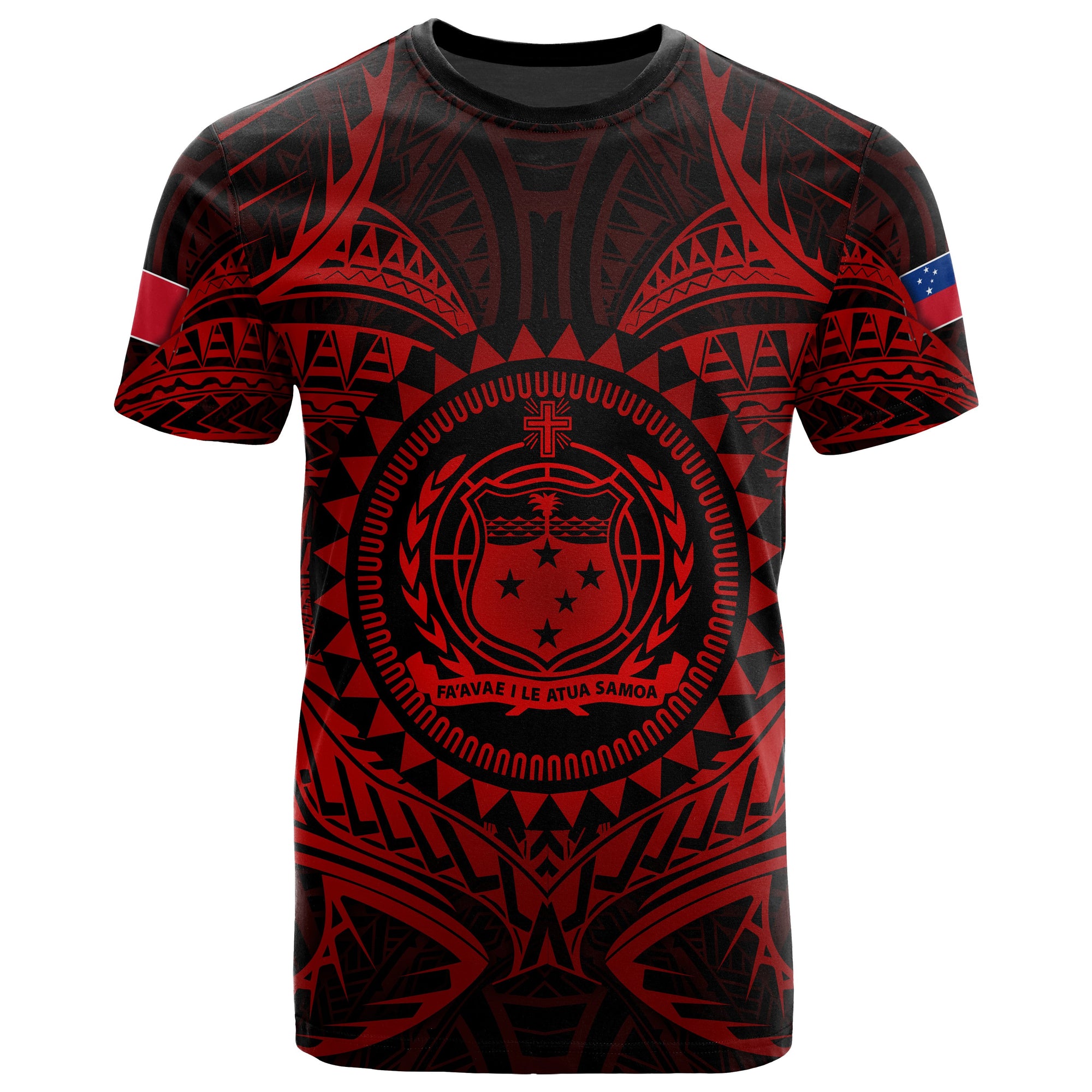 Samoa Polynesian T shirt Samoa Red Seal Unisex Red - Polynesian Pride