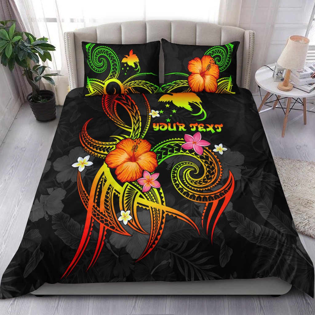 Papua New Guinea Polynesian Personalised Bedding Set - Legend of Papua New Guinea (Reggae) Reggae - Polynesian Pride