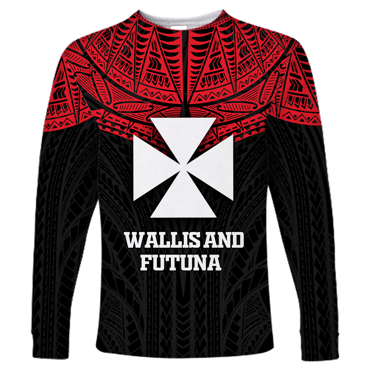 Wallis And Futuna Pride Long Sleeve Shirt - LT12 Unisex Red - Polynesian Pride