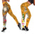 Fiji Custom Personalised Legging - Turtle Plumeria (Gold) Gold - Polynesian Pride