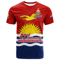 Custom Kiribati 43rd Independence Celebrations T Shirt LT12 Unisex Blue - Polynesian Pride
