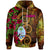 Guam Polynesian Hoodie Hibiscus Vintage Unisex Orange - Polynesian Pride