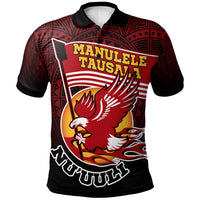 American Samoa Custom Polo Shirt Manulele Tausala Nuuuli (Ver 2) Unisex Red - Polynesian Pride