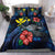 Hawaii Polynesian Bedding Set - Blue Turtle Hibiscus Blue - Polynesian Pride