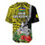 New Caledonia Polynesian Coat Of Arms Mix Tropical Flowers Baseball Jersey LT14 - Polynesian Pride