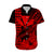 (Custom Personalised) Kakau Polynesian Tribal Hawaiian Turtle with Kanaka Maoli Red Hawaiian Shirt LT9 - Polynesian Pride