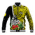 New Caledonia Polynesian Coat Of Arms Mix Tropical Flowers Baseball Jacket LT14 Unisex Yellow - Polynesian Pride