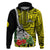 New Caledonia Polynesian Coat of Arms Mix Tropical Flowers Hoodie LT14 - Polynesian Pride