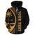 Guam Polynesian Custom Zip up Hoodie Yellow Line - Polynesian Pride