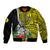 New Caledonia Polynesian Coat Of Arms Mix Tropical Flowers Bomber Jacket LT14 Unisex Yellow - Polynesian Pride