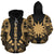 Nauru Polynesian Custom Zip up Hoodie Gold Tattoo Unisex Gold - Polynesian Pride