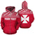 Wallis and Futuna Polynesian Custom Zip up Hoodie Red Unisex Red - Polynesian Pride