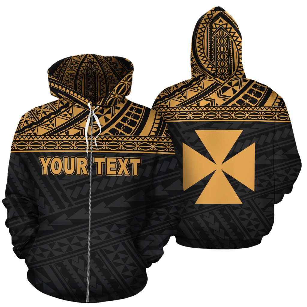 Wallis and Futuna Polynesian Custom Zip up Hoodie Yellow Unisex Yellow - Polynesian Pride