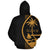 Guam Polynesian Custom Zip up Hoodie Yellow Line - Polynesian Pride