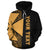 Wallis and Futuna Polynesian Custom Hoodie Yellow Line - Polynesian Pride