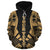 Nauru Polynesian Custom Zip up Hoodie Gold Tattoo - Polynesian Pride