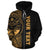 Marshall Islands Polynesian Custom Zip up Hoodie Yellow Line - Polynesian Pride