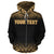 Nauru Polynesian Custom Zip up Hoodie Gold Fog - Polynesian Pride