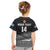 (Custom Text And Number) Fiji Sevens Rugby Fijian 7s Black Tapa Polynesian Art Kid T Shirt LT14 - Polynesian Pride