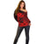 Kakau Polynesian Tribal Hawaiian Turtle with Kanaka Maoli Red Off Shoulder Sweater LT9 - Polynesian Pride