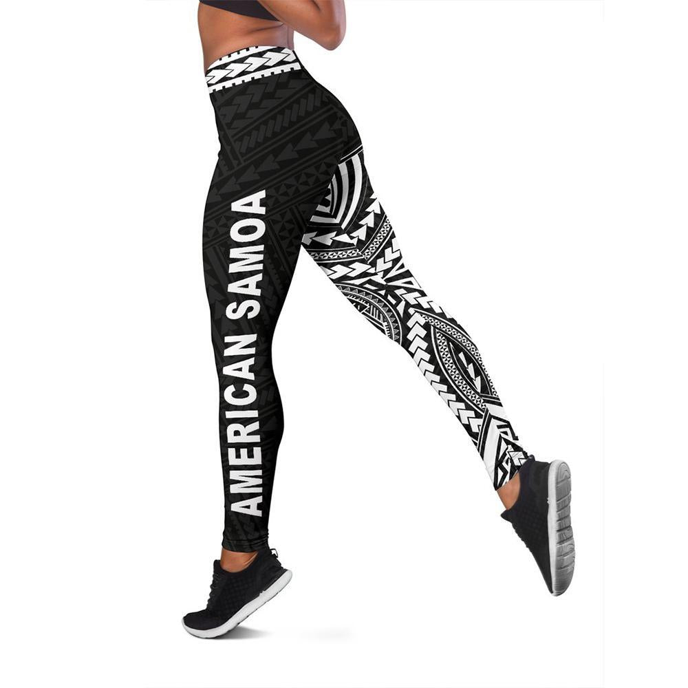 American Samoa 2nd Leggings (White) A6 - Polynesian Pride
