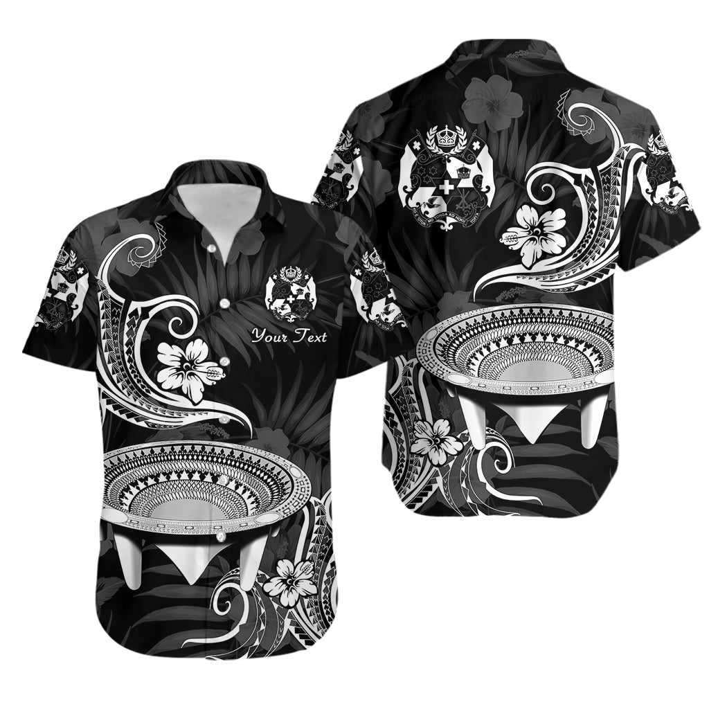 (Custom Personalised) Tonga Kumete Kava Bowl Sila Vibes - Black Hawaiian Shirt LT8 Black - Polynesian Pride