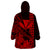 Kakau Polynesian Tribal Hawaiian Turtle with Kanaka Maoli Red Wearable Blanket Hoodie LT9 - Polynesian Pride