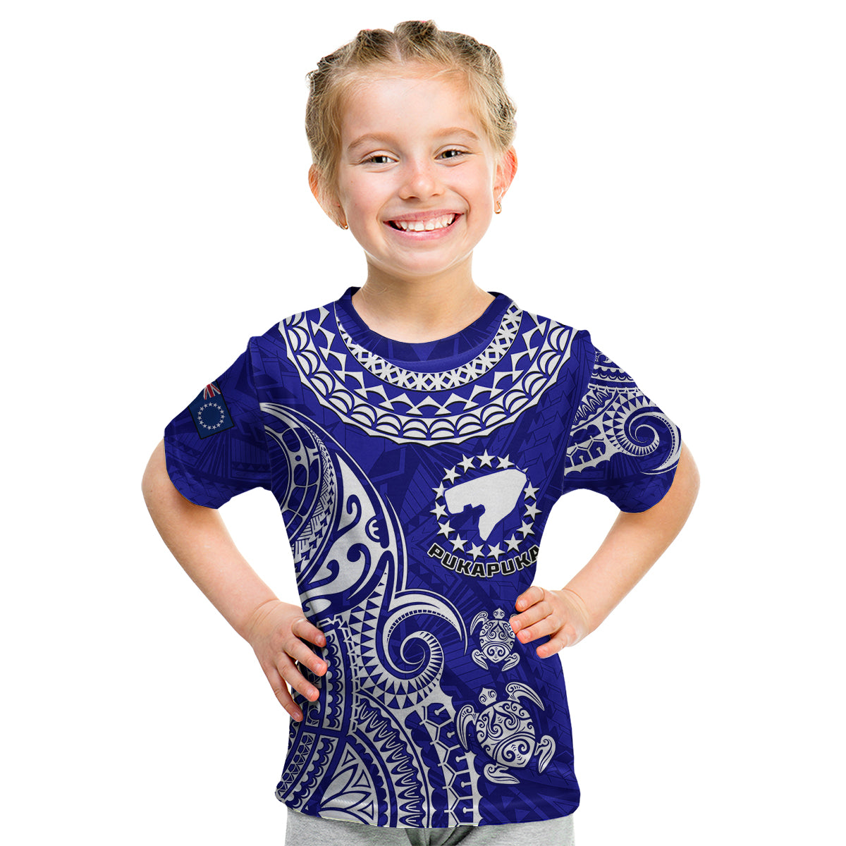 (Custom Personalised) Pukapuka Cook Islands Polynesian Turtle Art Kid T Shirt LT14 Youth XL Size14 - Polynesian Pride