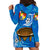 (Custom Personalised) Tonga Kumete Kava Bowl Sila Vibes - Blue Hoodie Dress LT8 - Polynesian Pride