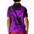 (Custom Personalised) Kakau Polynesian Tribal Hawaiian Turtle with Kanaka Maoli Purple Kid Polo Shirt LT9 - Polynesian Pride