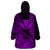 (Custom Personalised) Kakau Polynesian Tribal Hawaiian Turtle with Kanaka Maoli Purple Wearable Blanket Hoodie LT9 - Polynesian Pride