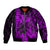 (Custom Personalised) Kakau Polynesian Tribal Hawaiian Turtle with Kanaka Maoli Purple Bomber Jacket LT9 Unisex Purple - Polynesian Pride