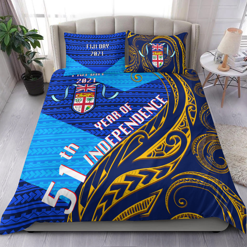 Fiji Day Beddings Set - 51th Year Of Independence - LT20 Blue - Polynesian Pride