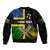 (Custom Personalised) Australian South Sea Islanders Flag Style Sleeve Zip Bomber Jacket LT14 - Polynesian Pride